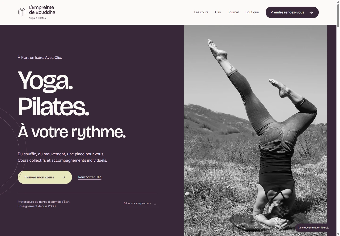 Aperçu du prototype L’Empreinte de Bouddha : yoga et Pilates avec Clio