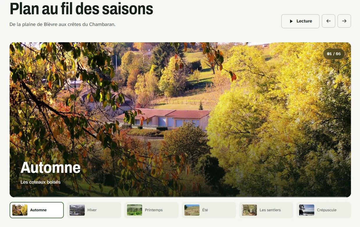 Aperçu public du prototype de portail citoyen pour la Mairie de Plan, avec le paysage de la commune